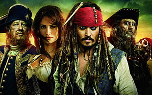 Pirates of the Caribbean wallpaper, movies, Pirates of the Caribbean, Jack Sparrow, Johnny Depp HD wallpaper