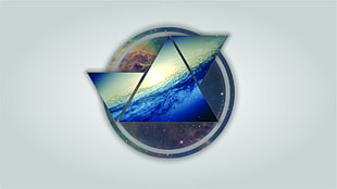 triangular horizon logo HD wallpaper