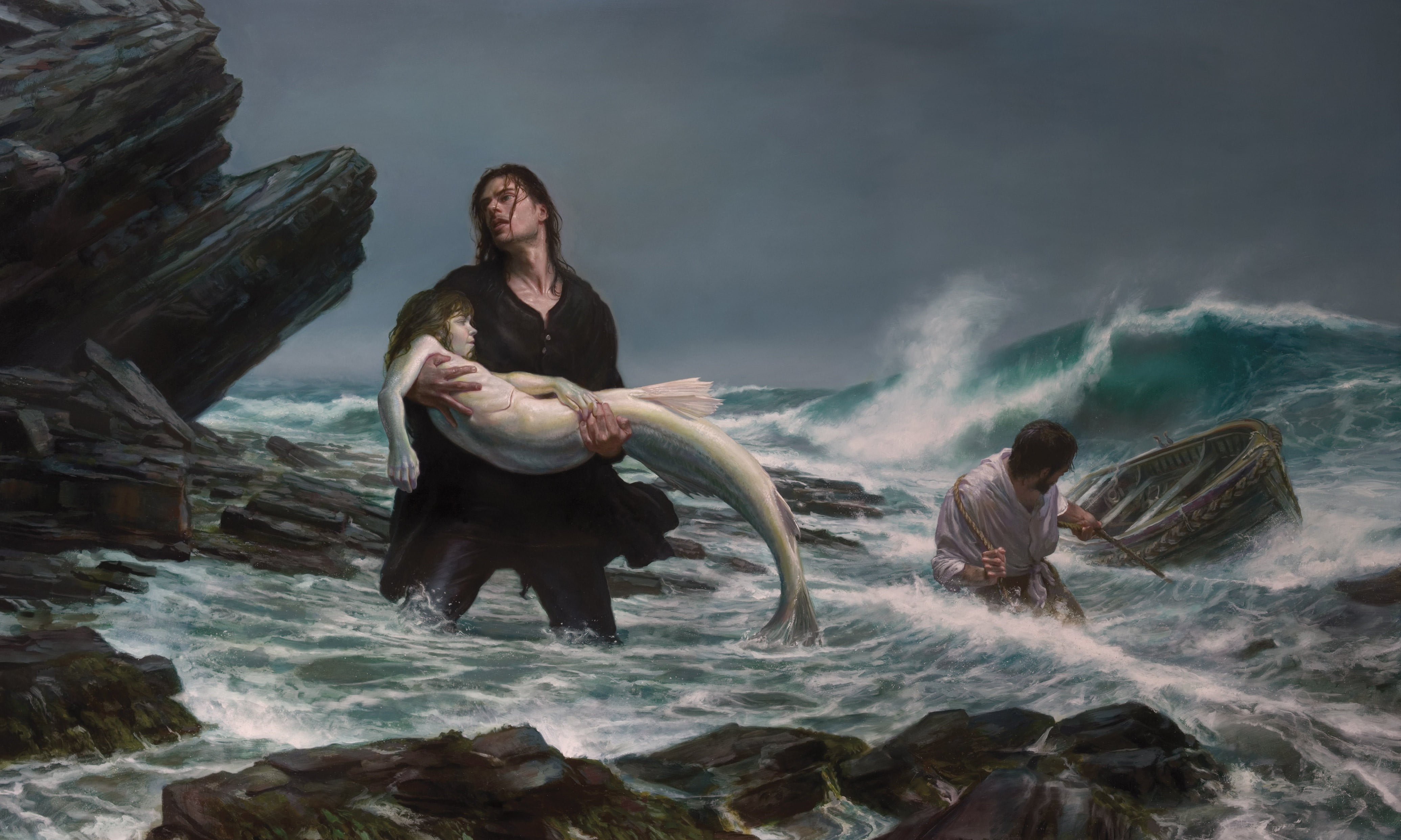Man Carrying Mermaid Illustration Mermaids Artwork Fantasy Art Images, Photos, Reviews