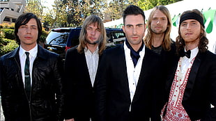 Maroon 5 band in suit jacket