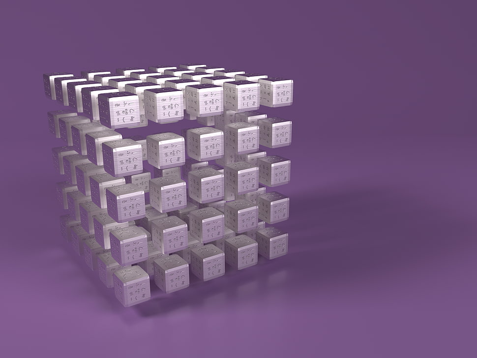 gray blocks HD wallpaper