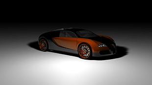orange and black Bugatti