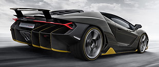 black sports coupe, Lamborghini Centenario LP770-4, car, vehicle, Super Car 