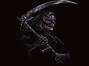 man holding weapon digital wallpaper, azrael, Grim Reaper