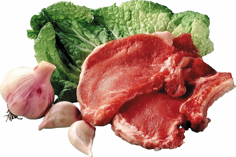 brown slice meat and vegeatables HD wallpaper