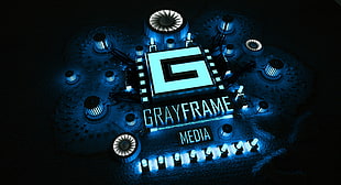 Gray Frame Media text overlay, logo HD wallpaper