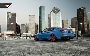 blue coupe, Vorsteiner, BMW, BMW M4, BMW M4 GTRS4 HD wallpaper