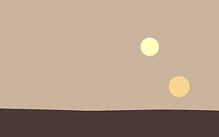 brown wallpaper, Star Wars, minimalism, desert, Tatooine