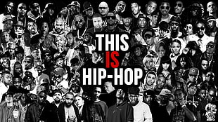 This is Hip-hop text overlay, music, collage