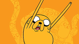 cartoon illustration, Adventure Time, cartoon, Jake the Dog