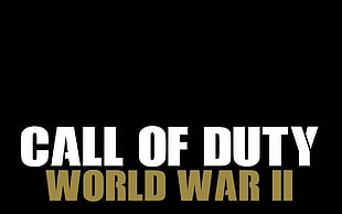 white and brown text, Call of Duty Word War II, COD WW2, typography, black background HD wallpaper