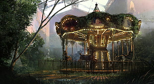 brown and green carousel, The Last of Us, concept art, video games, science fiction