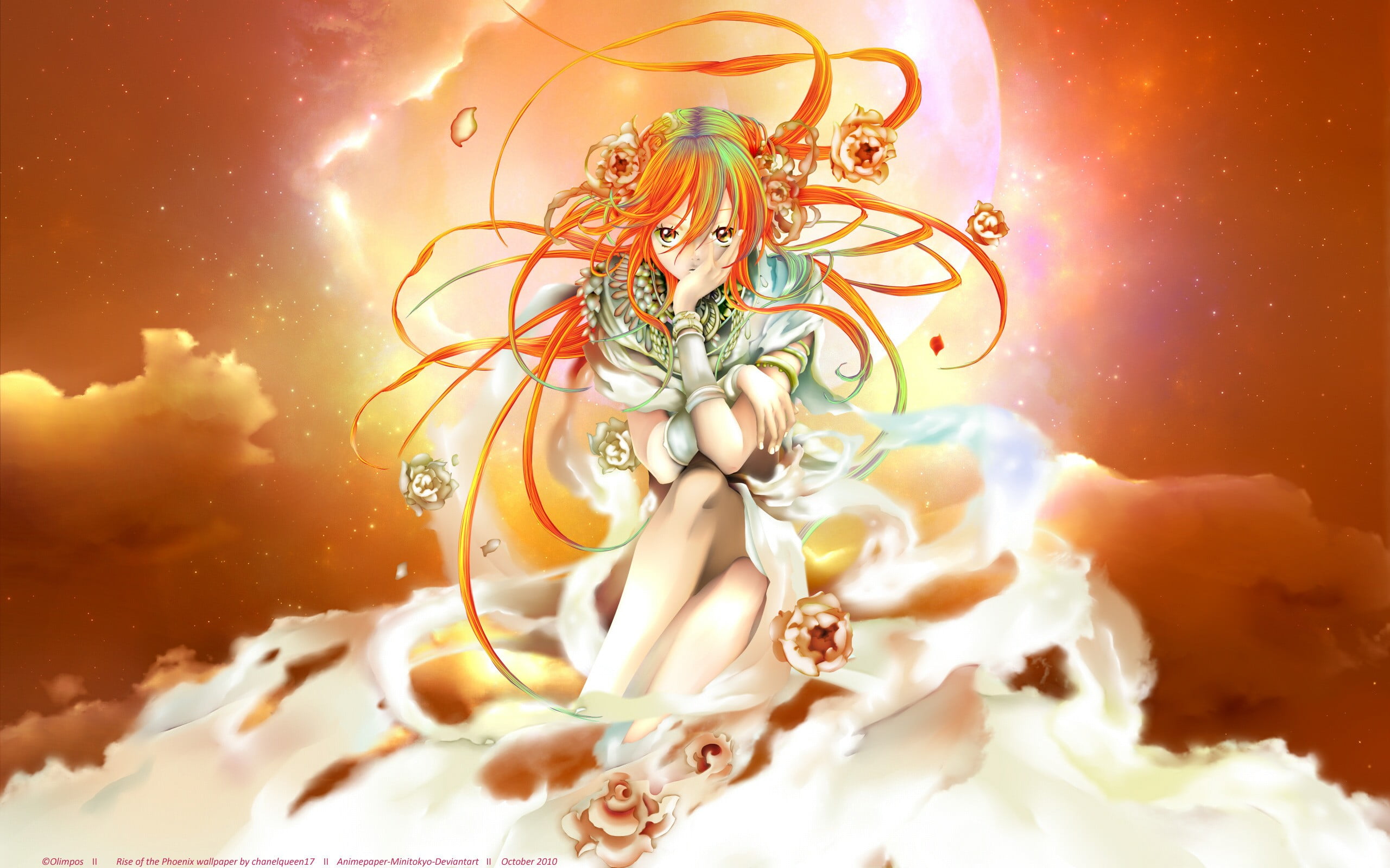 Premium Vector  Anime pixel female character with bright orange hair