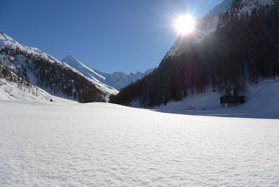 white snow, Mountains, Snow, Winter HD wallpaper