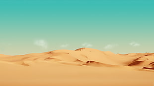 mountain of brown sand HD wallpaper