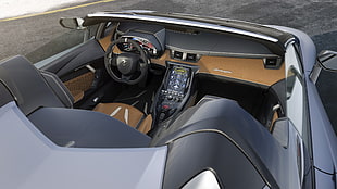 silver Lamborghini convertible coupe