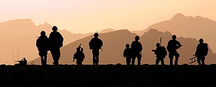 shooting game wallpaper, military, silhouette, Royal Marines HD wallpaper