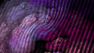 purple and pink textile