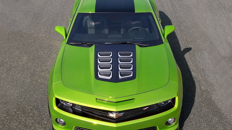 green Chevrolet Camaro, Chevrolet, Chevrolet Camaro HD wallpaper