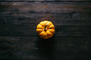 orange squash, Pumpkin, Floor, Wooden