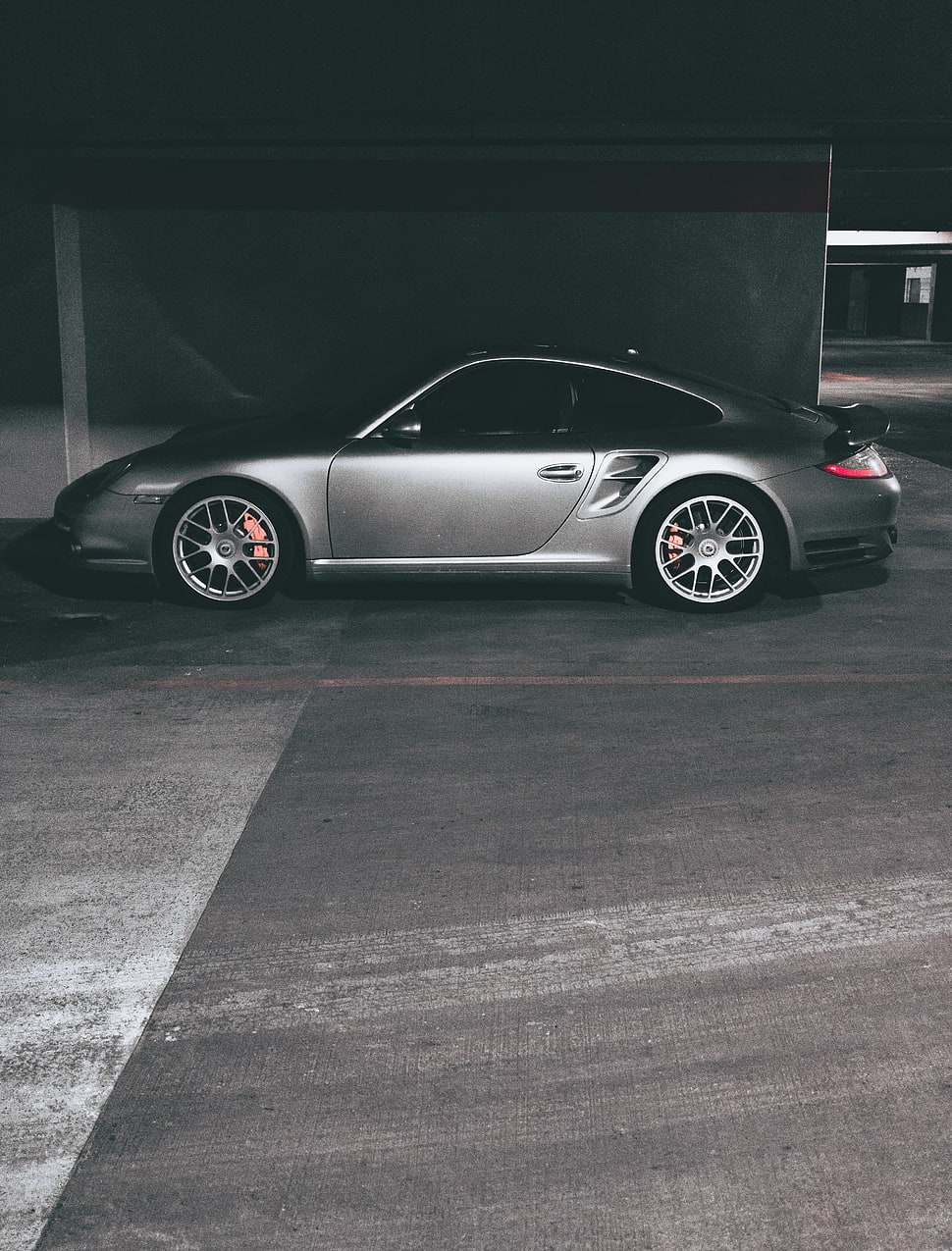 silver Porsche Carrera coupe HD wallpaper