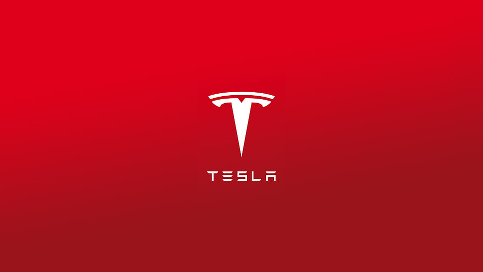 red and white Air Jordan logo, Tesla Motors, logo HD wallpaper