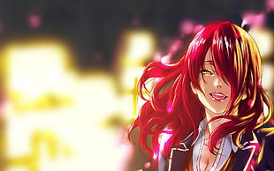 red haired female anime character, anime, redhead, vampires, Rindō Kobayashi