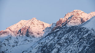 photography of mountain surrounded by snow