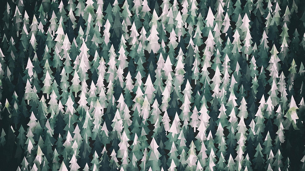 white and green tree field HD wallpaper