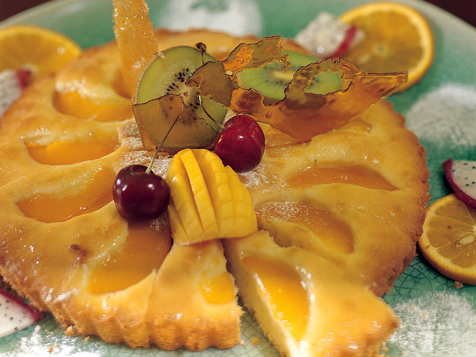 riped mango fruit on pie HD wallpaper