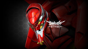 red and silver robot illustration, Neon Genesis Evangelion, EVA Unit 02, anime