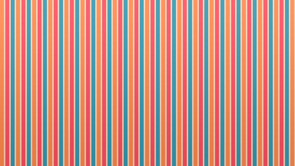 pink, orange and blue striped surface HD wallpaper