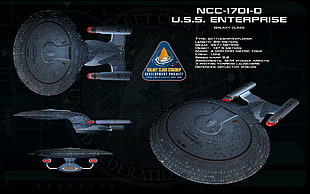 gray U.S.S. Enterprise digital artwork, Star Trek, USS Enterprise (spaceship) HD wallpaper