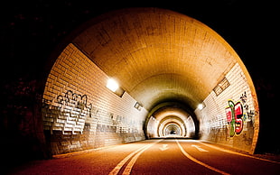 lighted tunnel