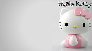 white and pink Hello Kitty figurine, Hello Kitty, kittens, cat HD wallpaper