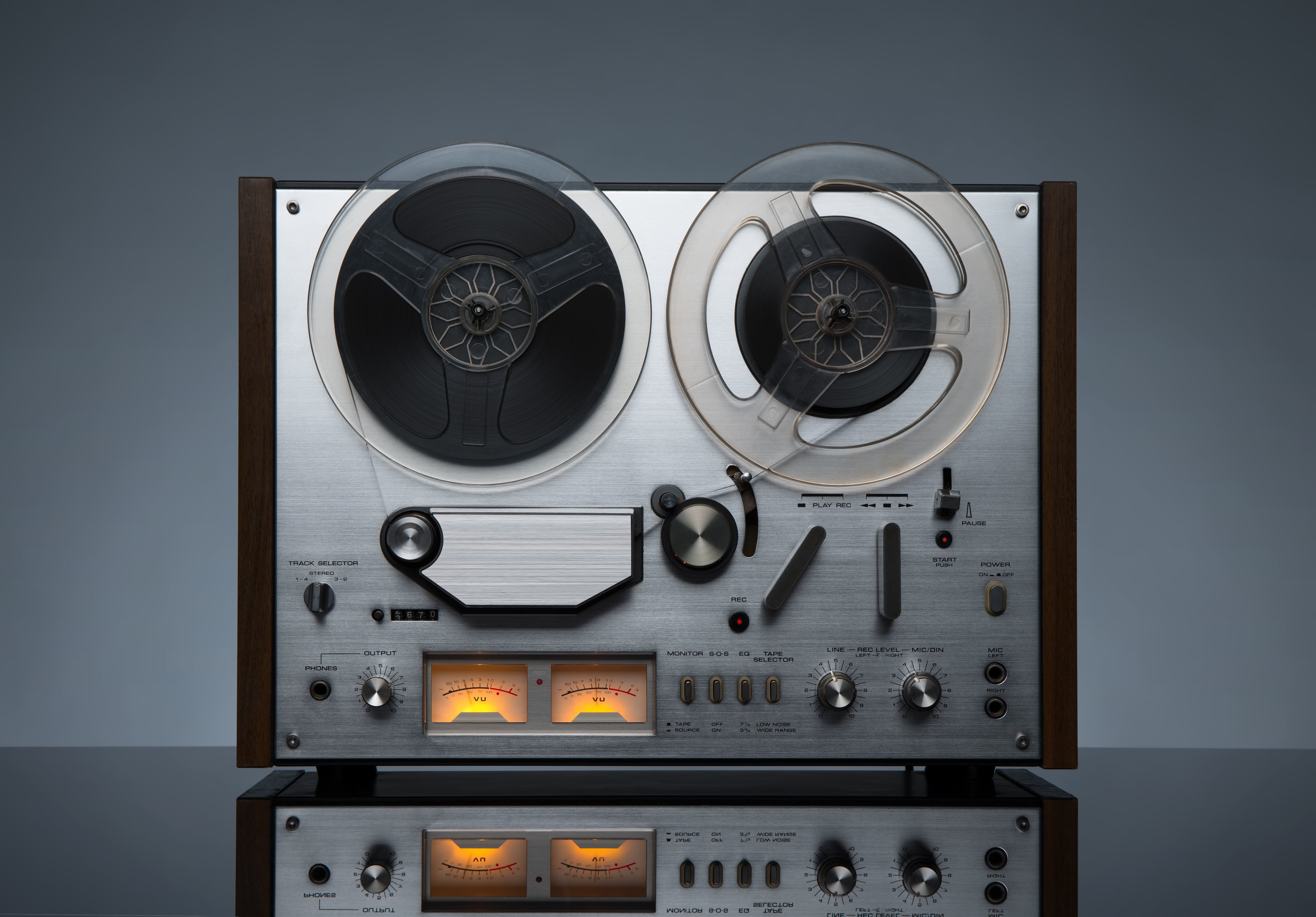Silver and brown reel to reel player, Hi-Tech, technology, tape,  reel-to-reel tape recorders HD wallpaper