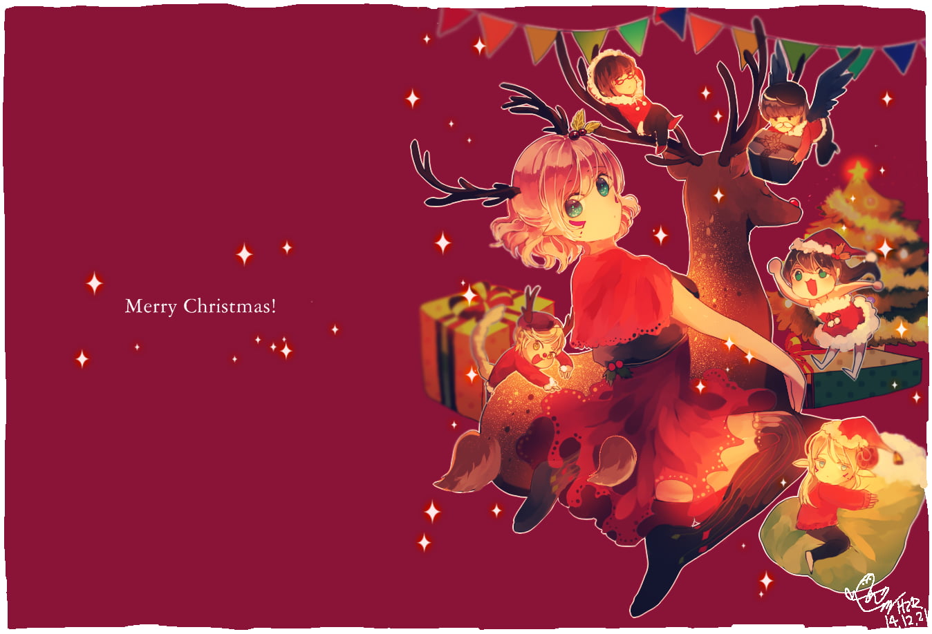 Merry Christmas wallpaper, Christmas, anime, hizrin HD wallpaper |  Wallpaper Flare