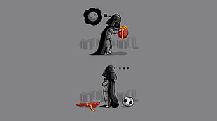 Darth Vader playing soccer art HD wallpaper