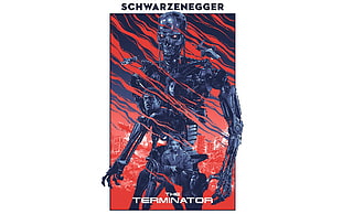 The Terminator poster, Terminator, movies, science fiction, fan art