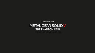 Metal Gear Solid V, Metal Gear Solid V: The Phantom Pain, video games, minimalism, simple