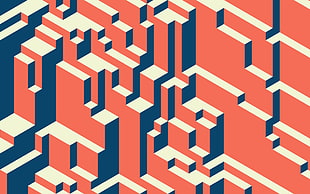 brown maze illustration, vector, fractal, minimalism, abstract