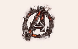 Marvel Avengers logo, minimalism, artwork, The Avengers, Hulk HD wallpaper