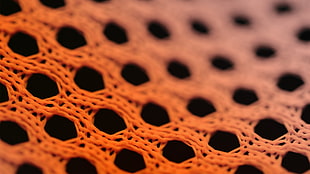 close up of orange knitted sheet, abstract, macro, texture, orange