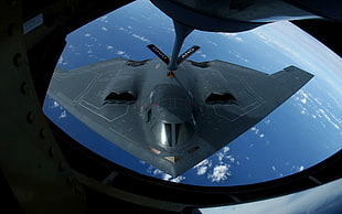 gray Nighthawk stealth plane, Northrop Grumman B-2 Spirit, aircraft, military aircraft, Bomber HD wallpaper