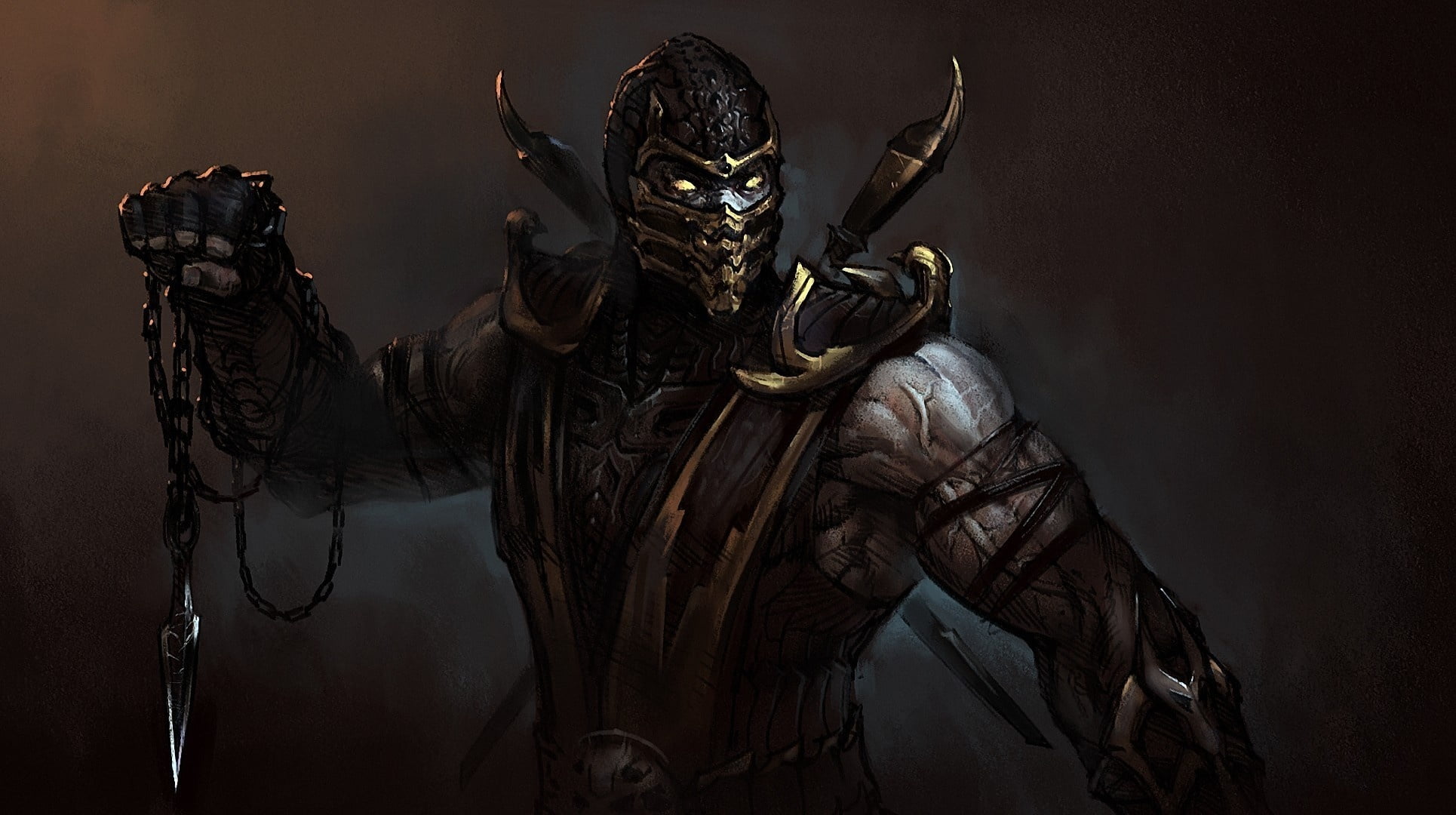 Mortal Kombat Scorpion illustration