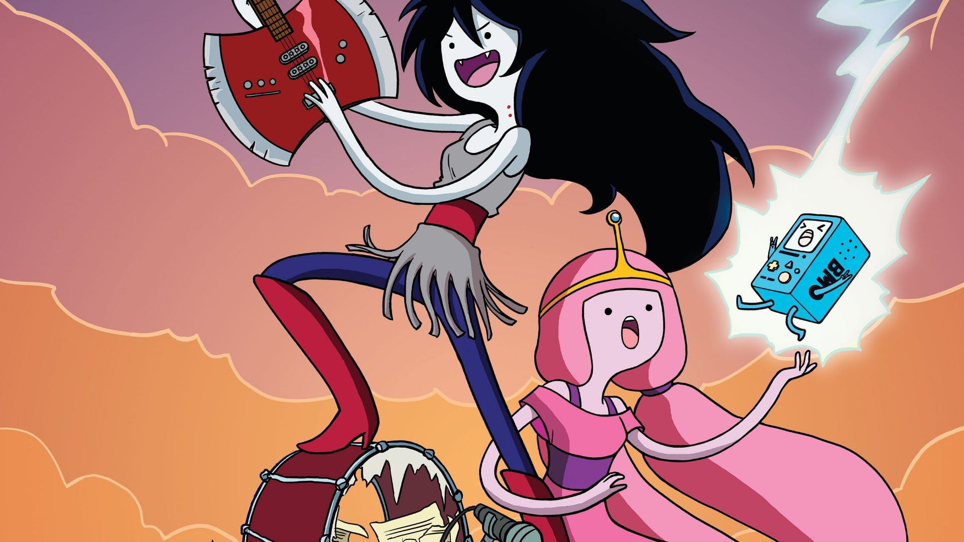 The Adventure Time Princess Bubblegum and Marceline The Vampire Queen digit...