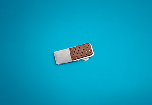 gray and brown bracket, Android (operating system), blue, blue background, digital art