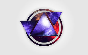 purple and black heart pendant, vector, nebula, triangle, circle