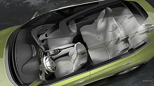 green vehicle, Nissan Hi-Cross, car interior, car, vehicle