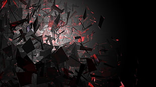 black and red graphic wallpaper, abstract